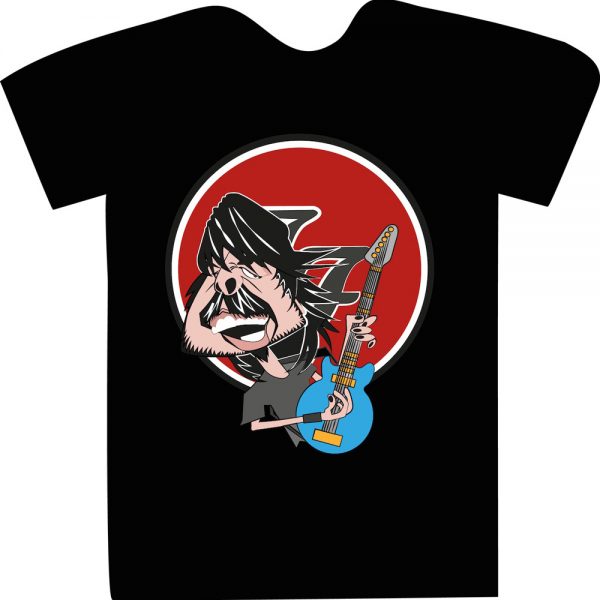 T Shirt - Dave Grohl - Foo Fighters caricature