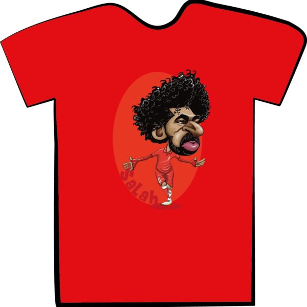 T Shirt - Liverpool - Mo Salah caricature