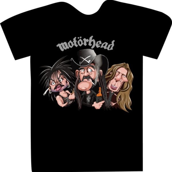 T Shirt - Motorhead caricature by Mick Wright Caricatures