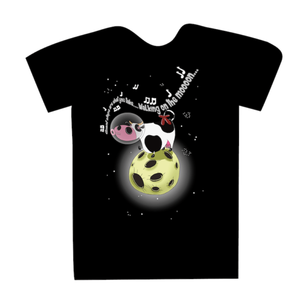 T Shirt - singing cow "Walking on the mooooon"