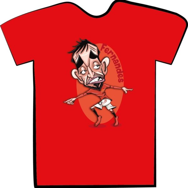 T Shirt - Man Utd - Fernandes caricature
