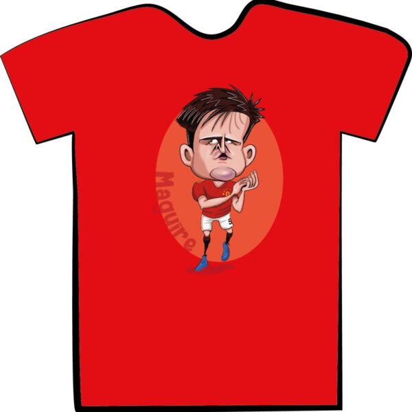 T Shirt - Man Utd - Harry Maguire caricature
