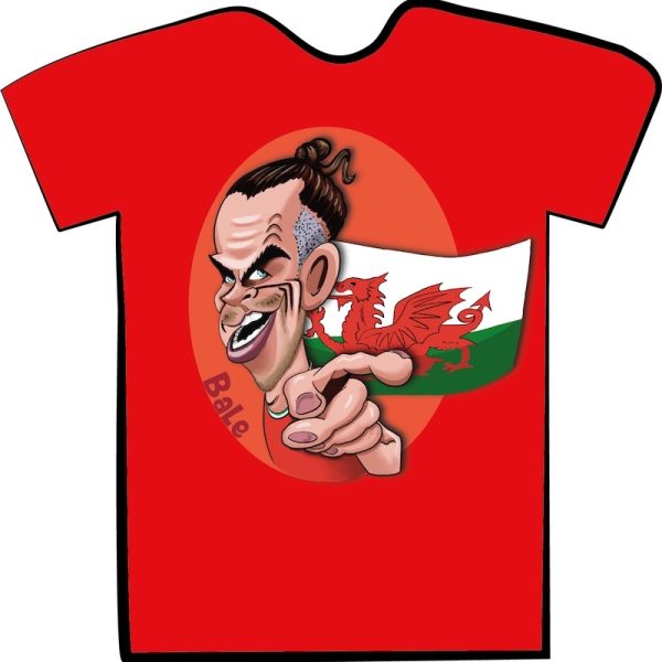 T Shirt - Wales - Gareth Bale - caricature
